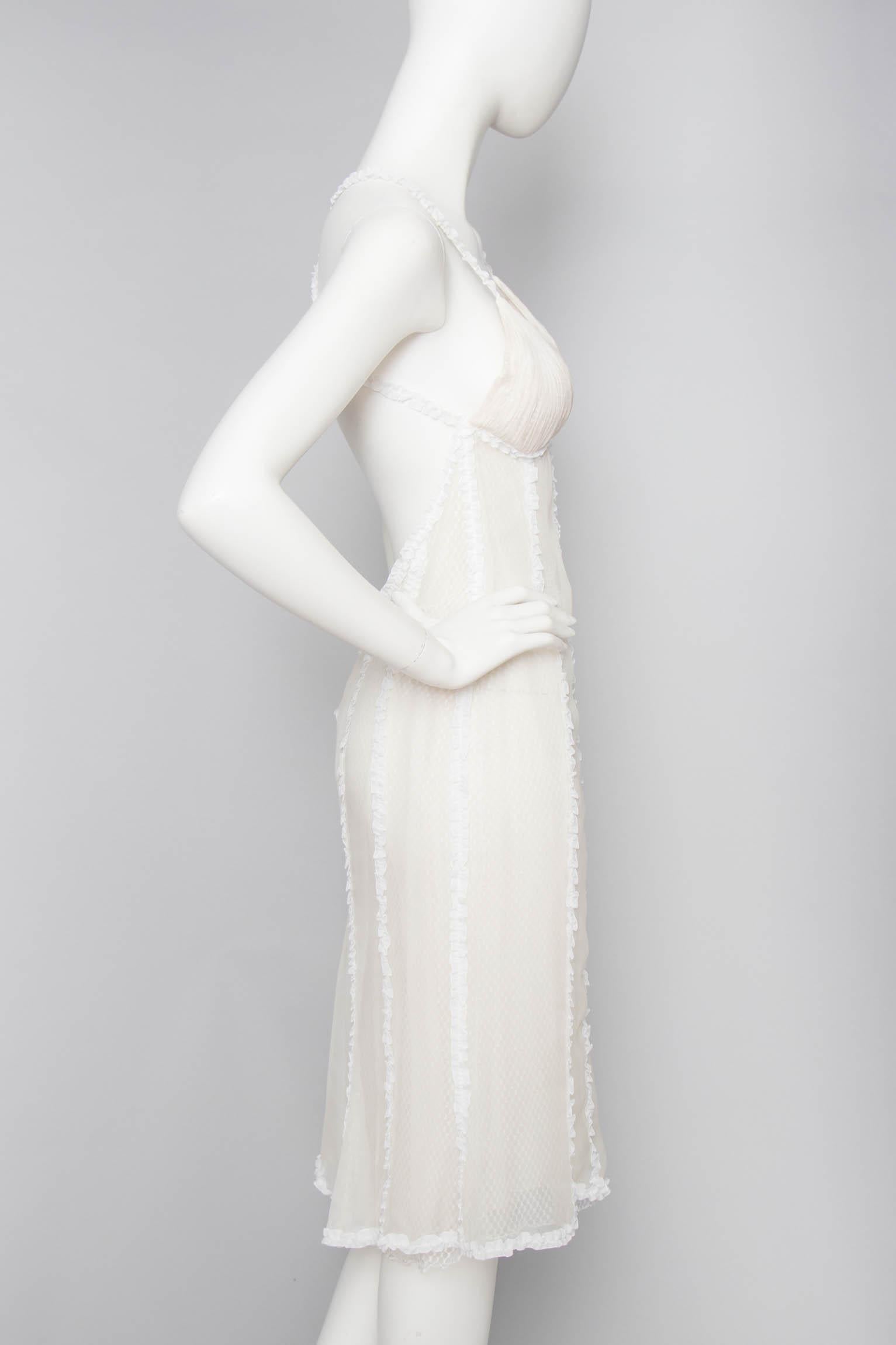 versace 1995 white lace dress