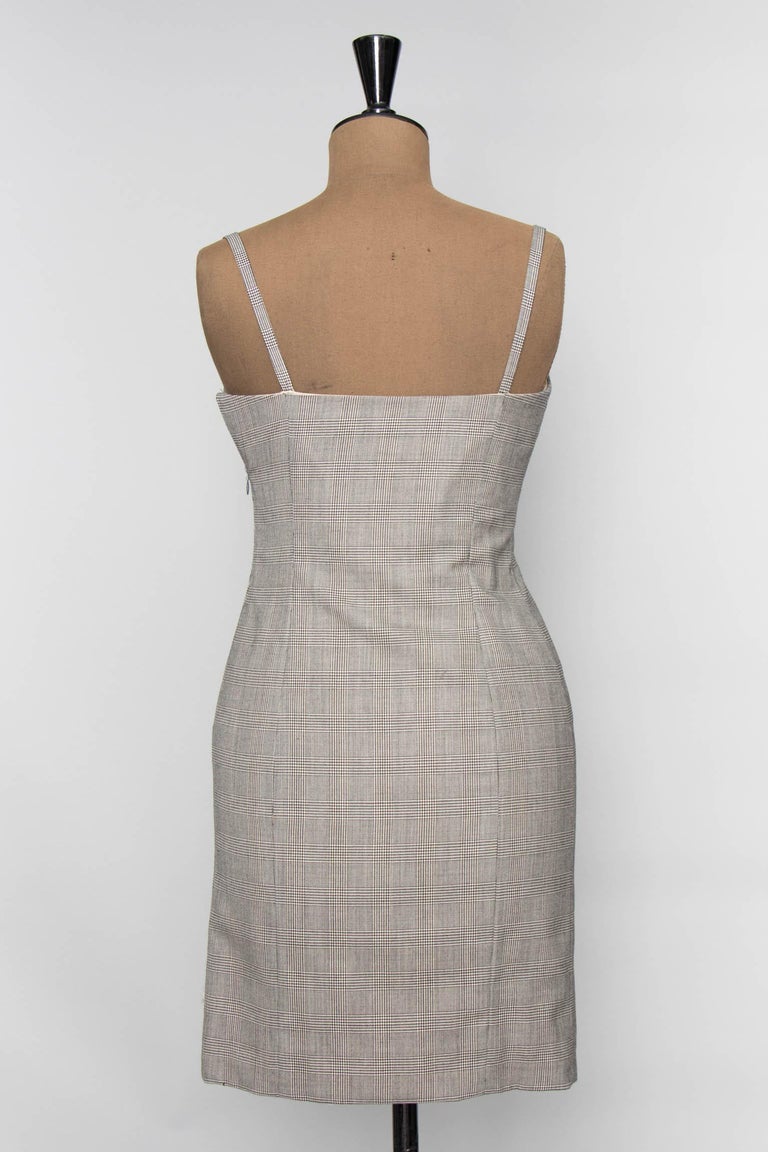A Spring 1998 Vintage Gianni Versace Houndstooth Plaid Bodycon Dress XS For  Sale at 1stDibs | versace 1998 collection, versace spring 1998