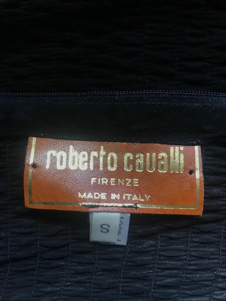 A 1980s Vintage Roberto Cavalli Embellished Leather Patchwork Cocktail ...