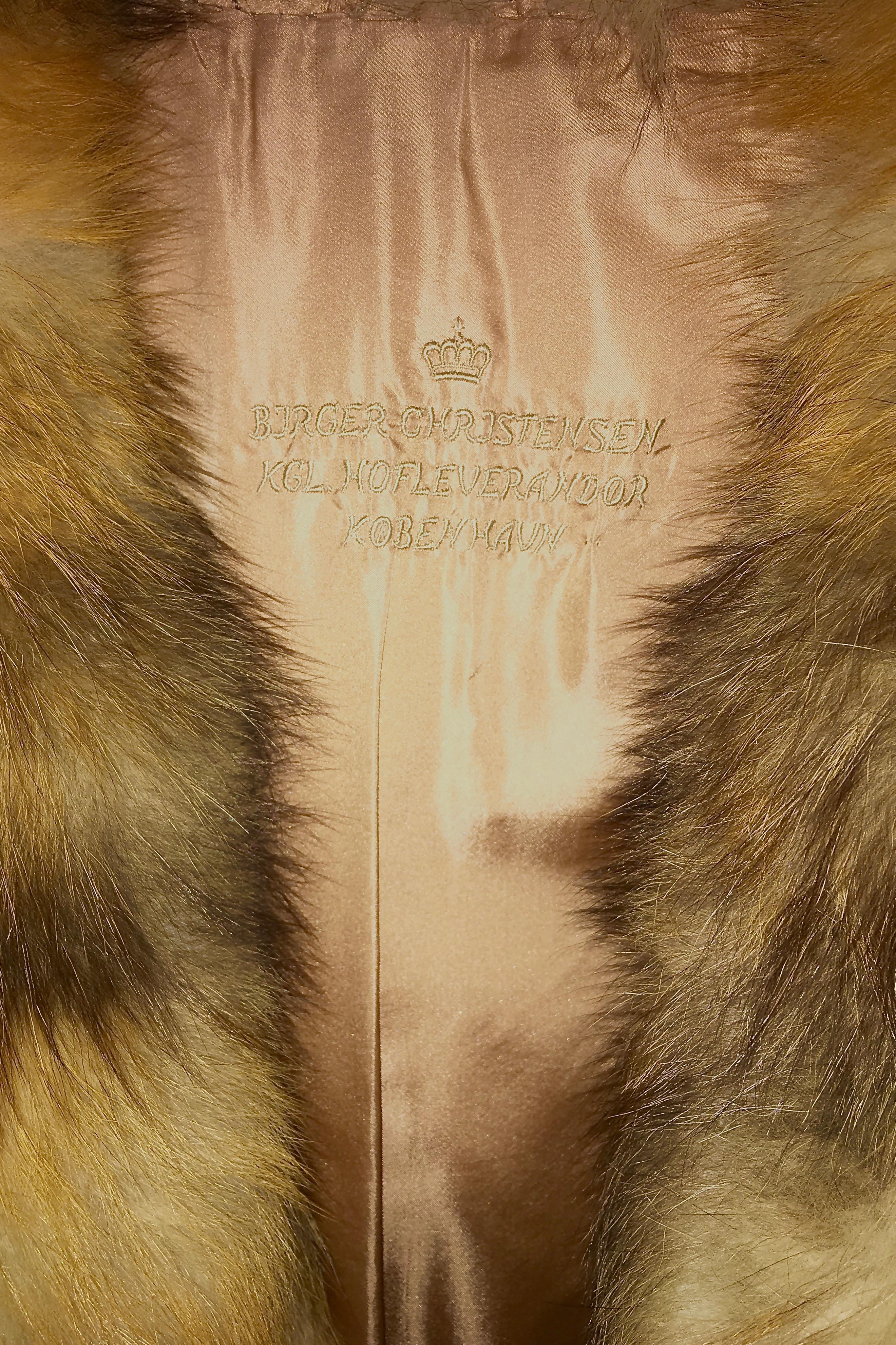 A 1980s Birger Christensen Dyed Canadian Fox Fur Coat S 2