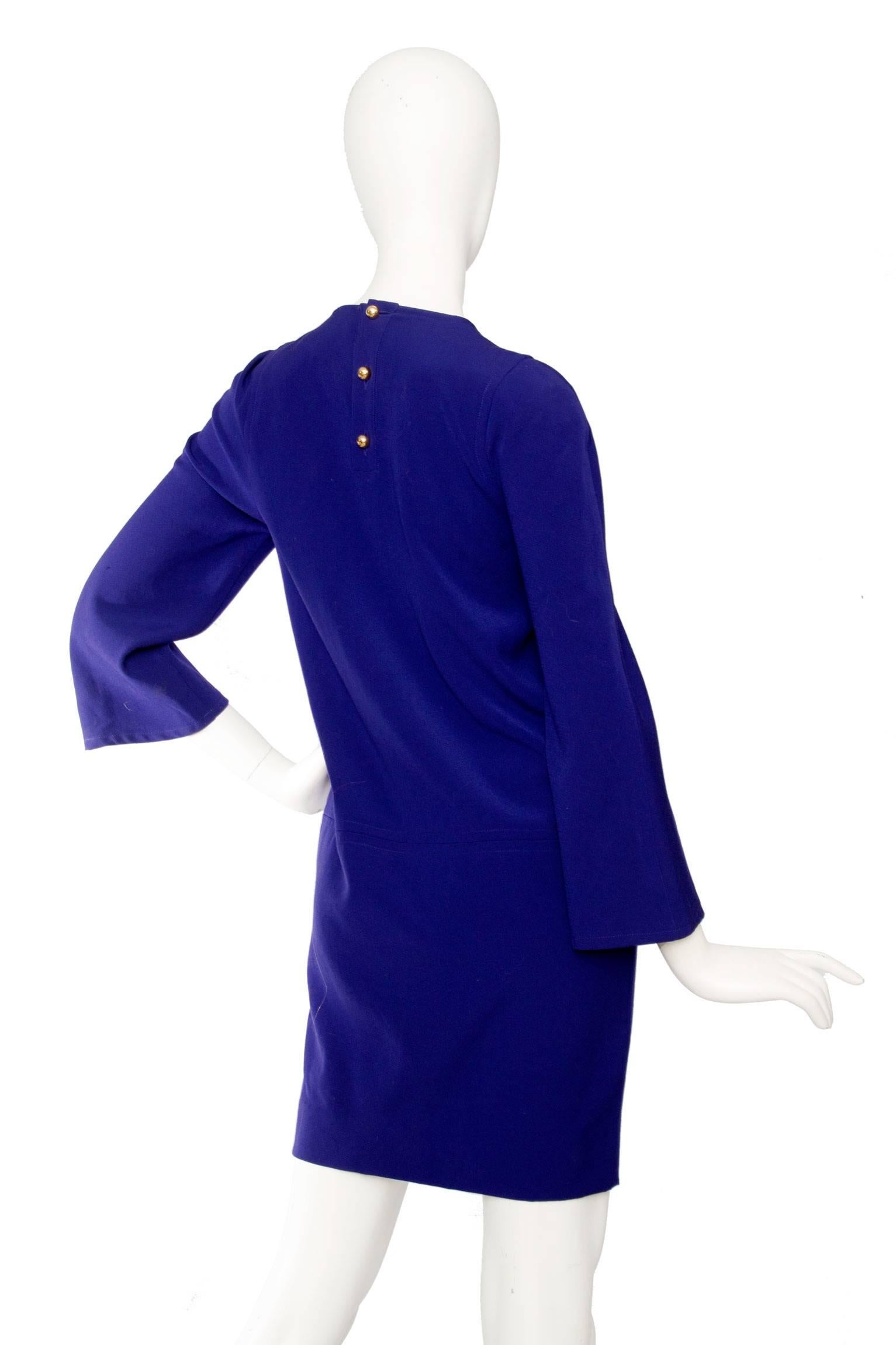 Women's  Purple Christian Lacroix 1990s Tunic Dress For Sale