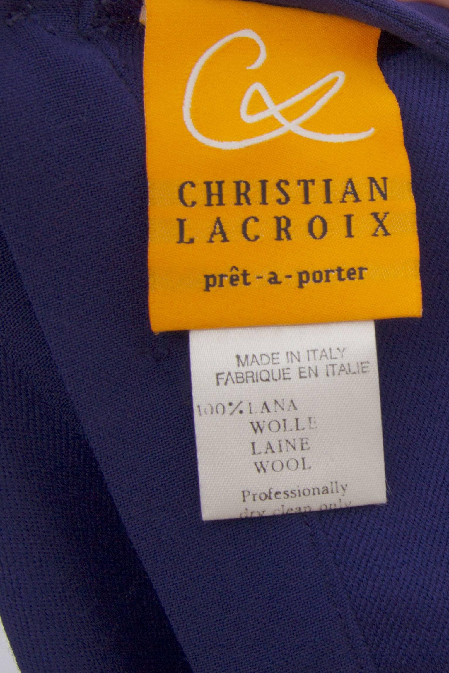  Purple Christian Lacroix 1990s Tunic Dress For Sale 5