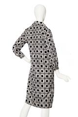 1970s Monochrome Lanvin Tunic Dress