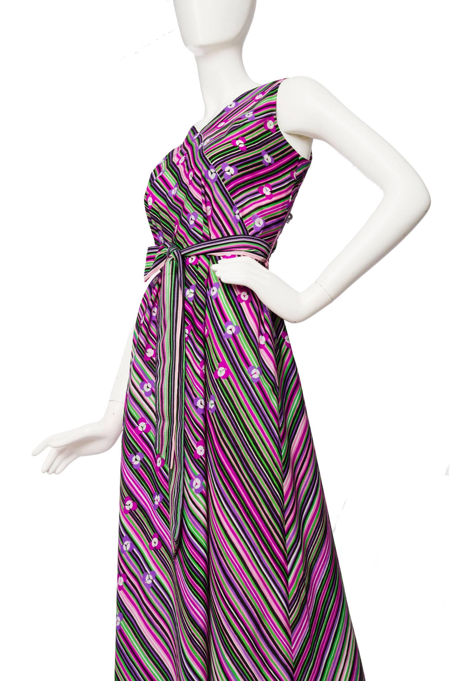 1970s Pierre Balmain Silk Dress For Sale 1