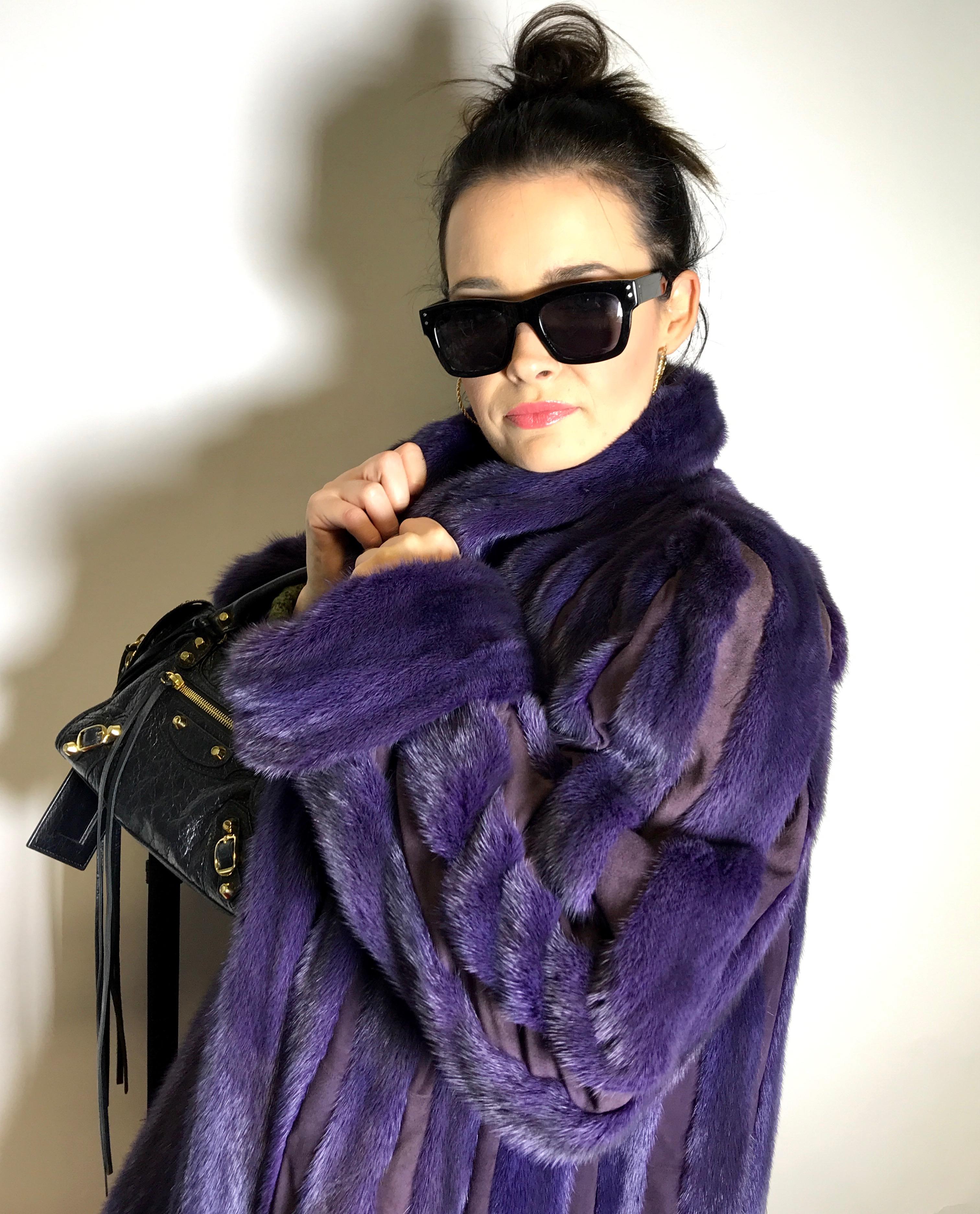 Women's Silk mink fur 3/4 jacket / coat by 