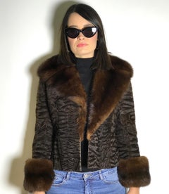 Broad-tailed Persians fur ladies jacket/bolero with sable. Evening jacket. (18)