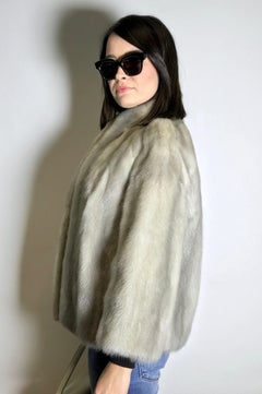 Sapphire mink jacket. Dinner Jacket. silver gray. (20)