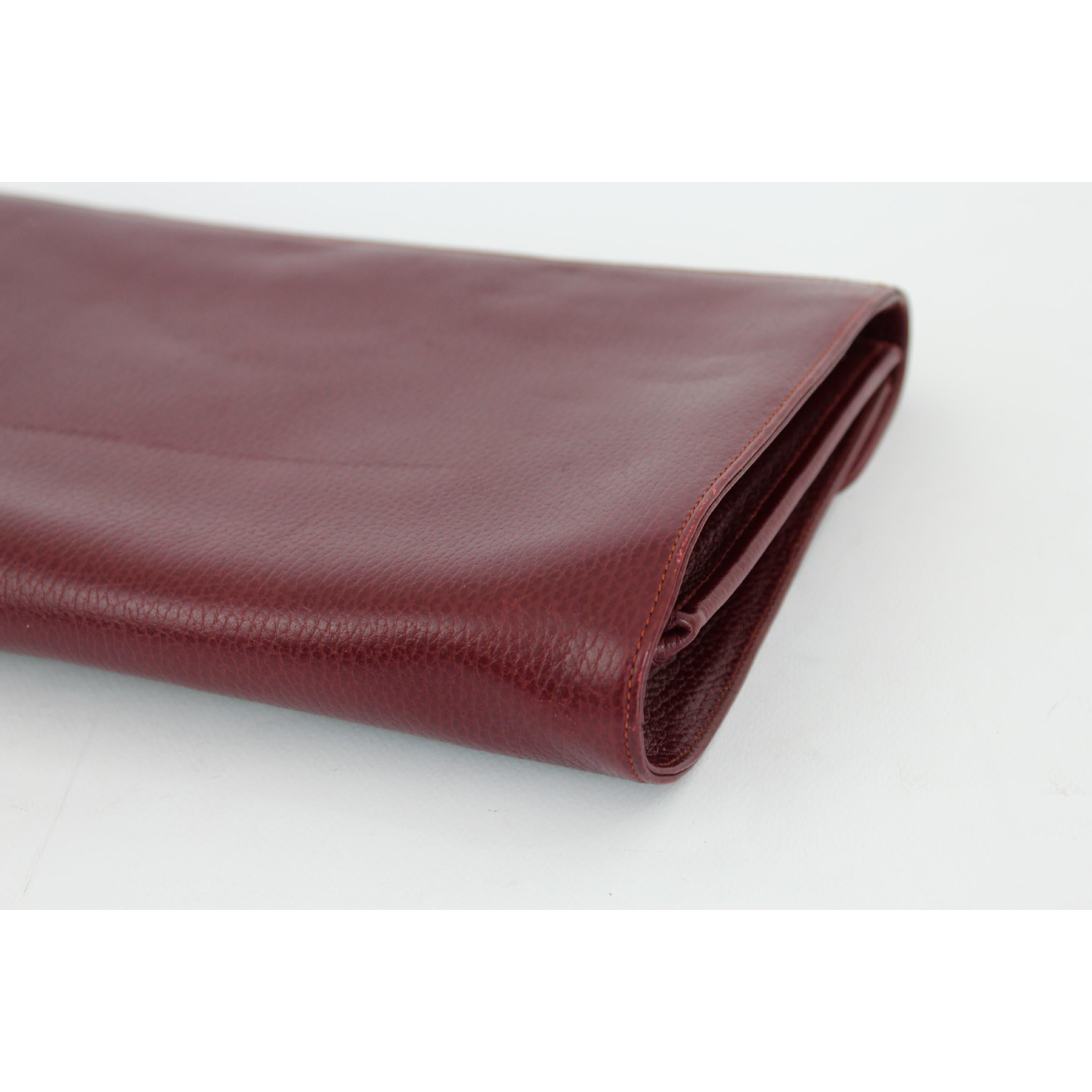 Must De Cartier Shoulder Bag Leather Vintage Burgundy Italian 1980s 1