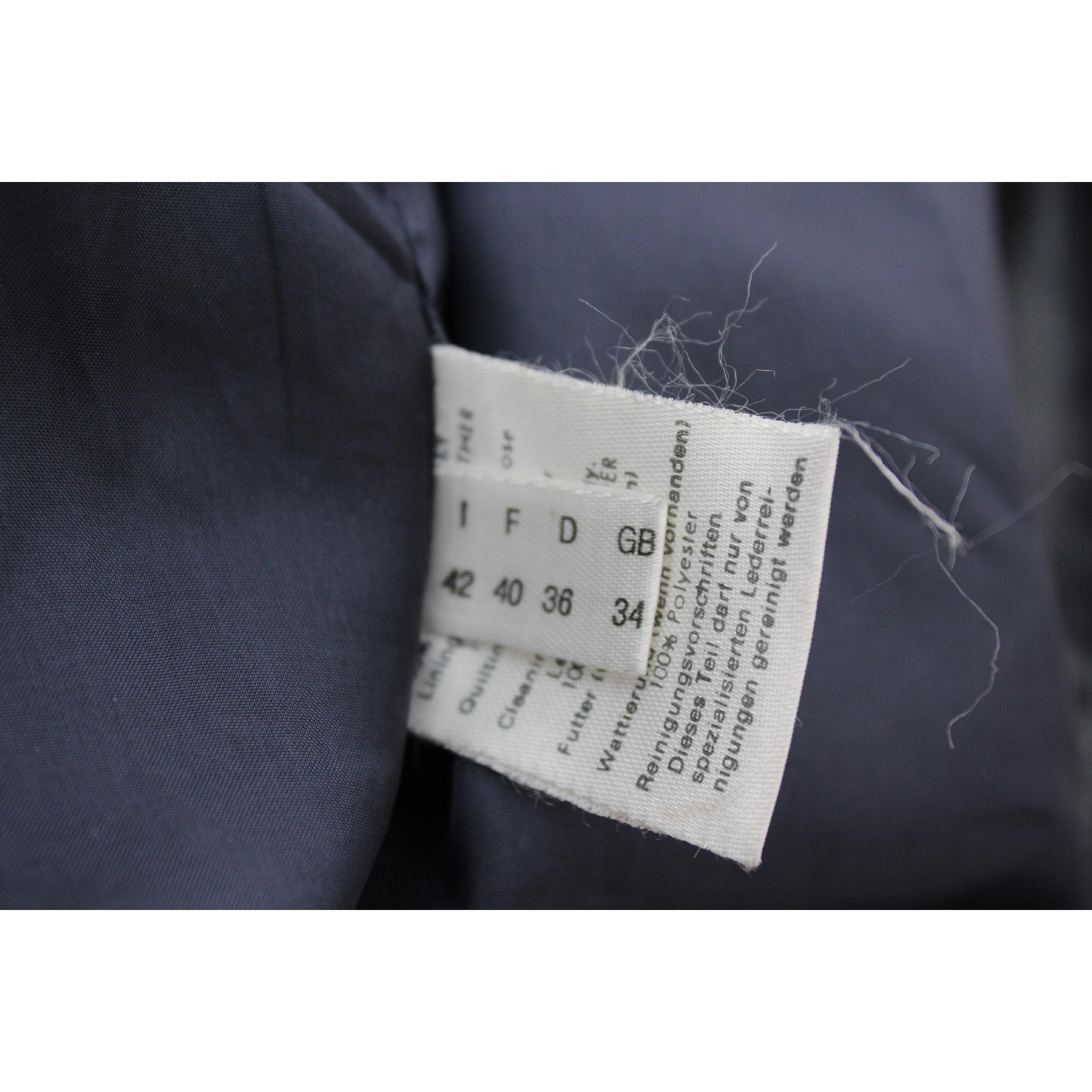 Gianni Versace Leather Jacket Embroidered Blue Short Bolero 1980s 4