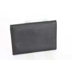 Prada Wallet Briefcases Leather Vintage Black, 1990s