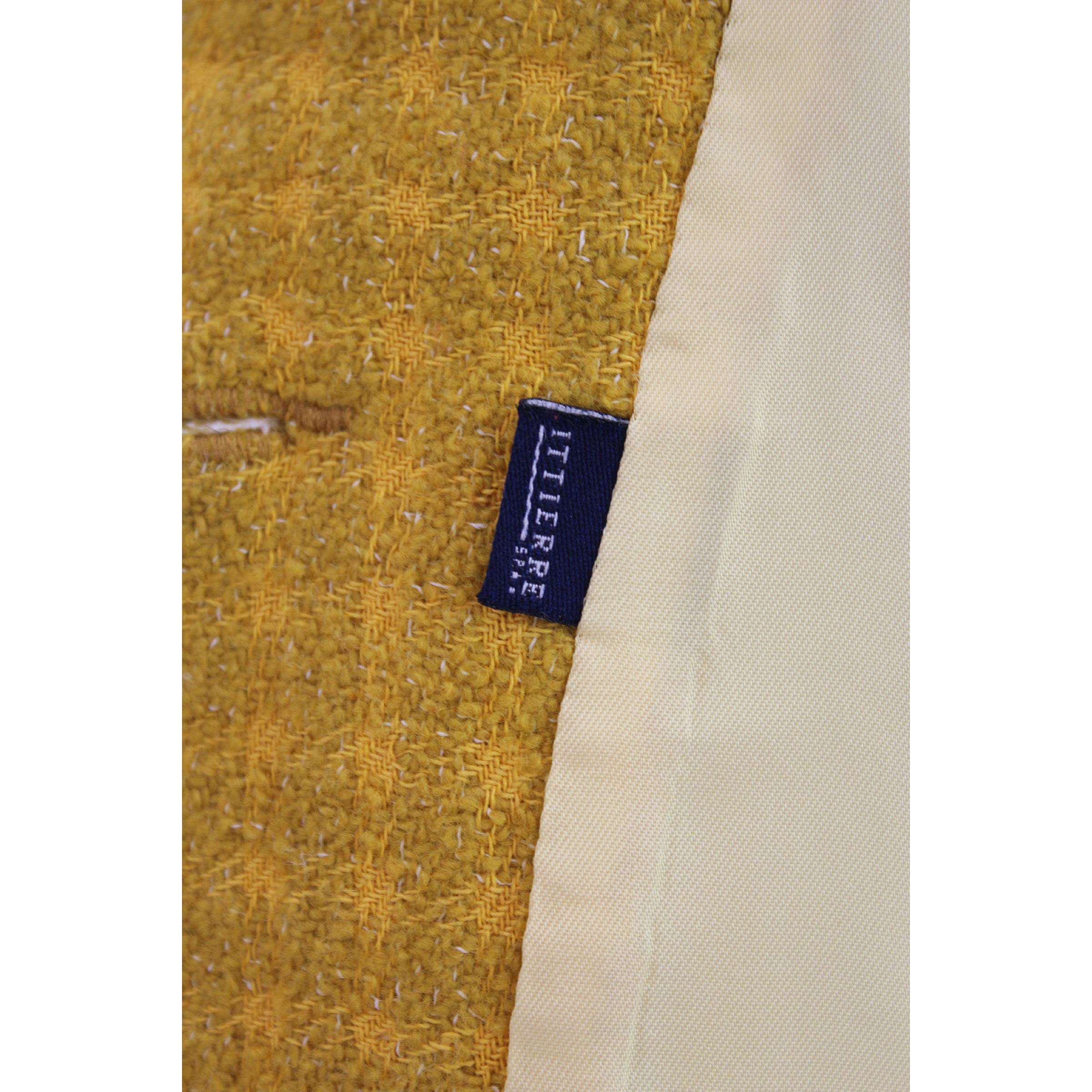 Versace Jeans Couture Boucle Jacket Blazer Wool Vintage Yellow, 1990s 1