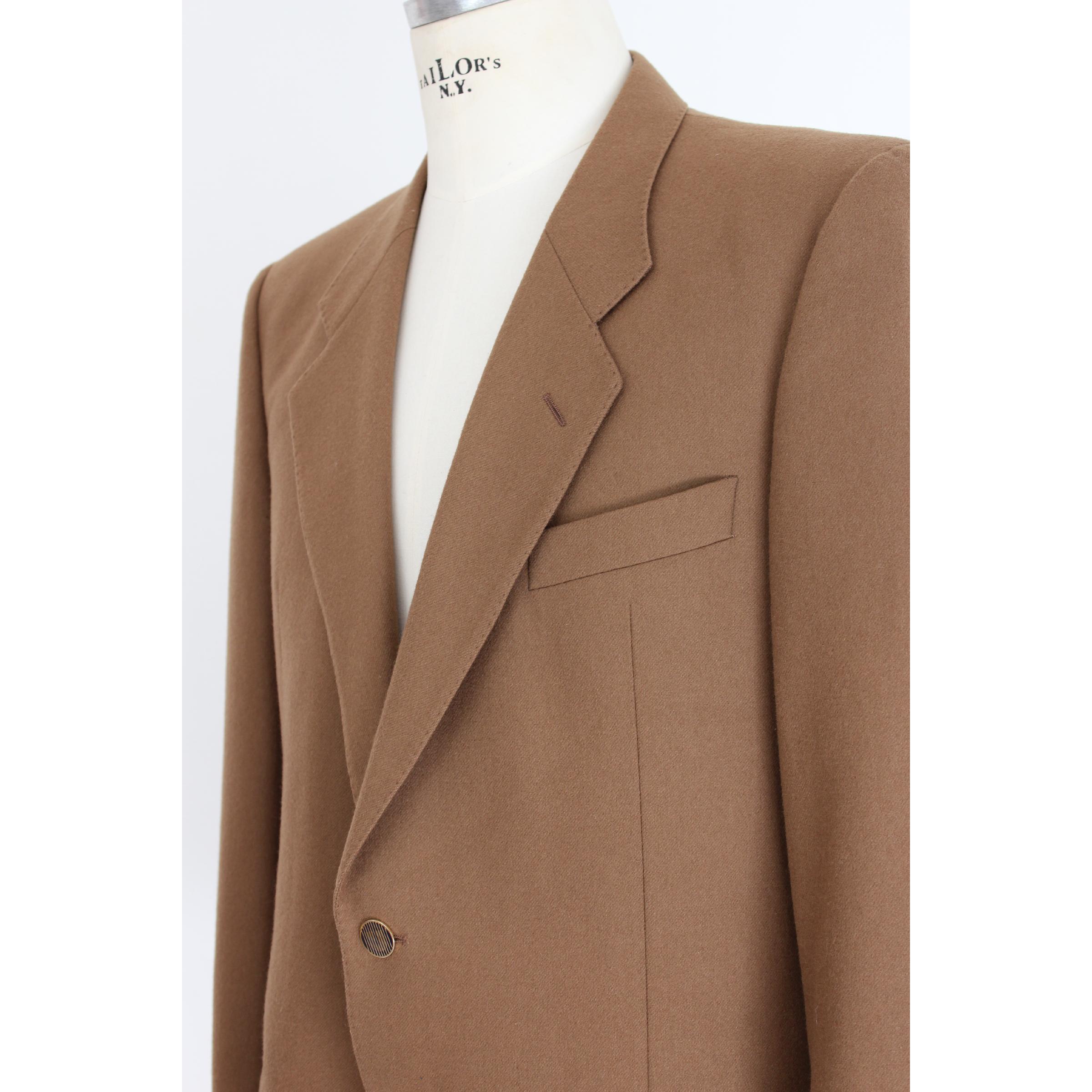 Emanuel Ungaro Jacket Blazer Wool Vintage Beige, 1990s In Excellent Condition In Brindisi, Bt