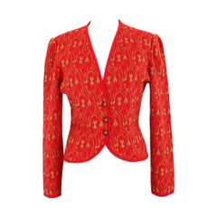 Emanuel Ungaro Sweater Jacket Wool Vintage Red, 1990s