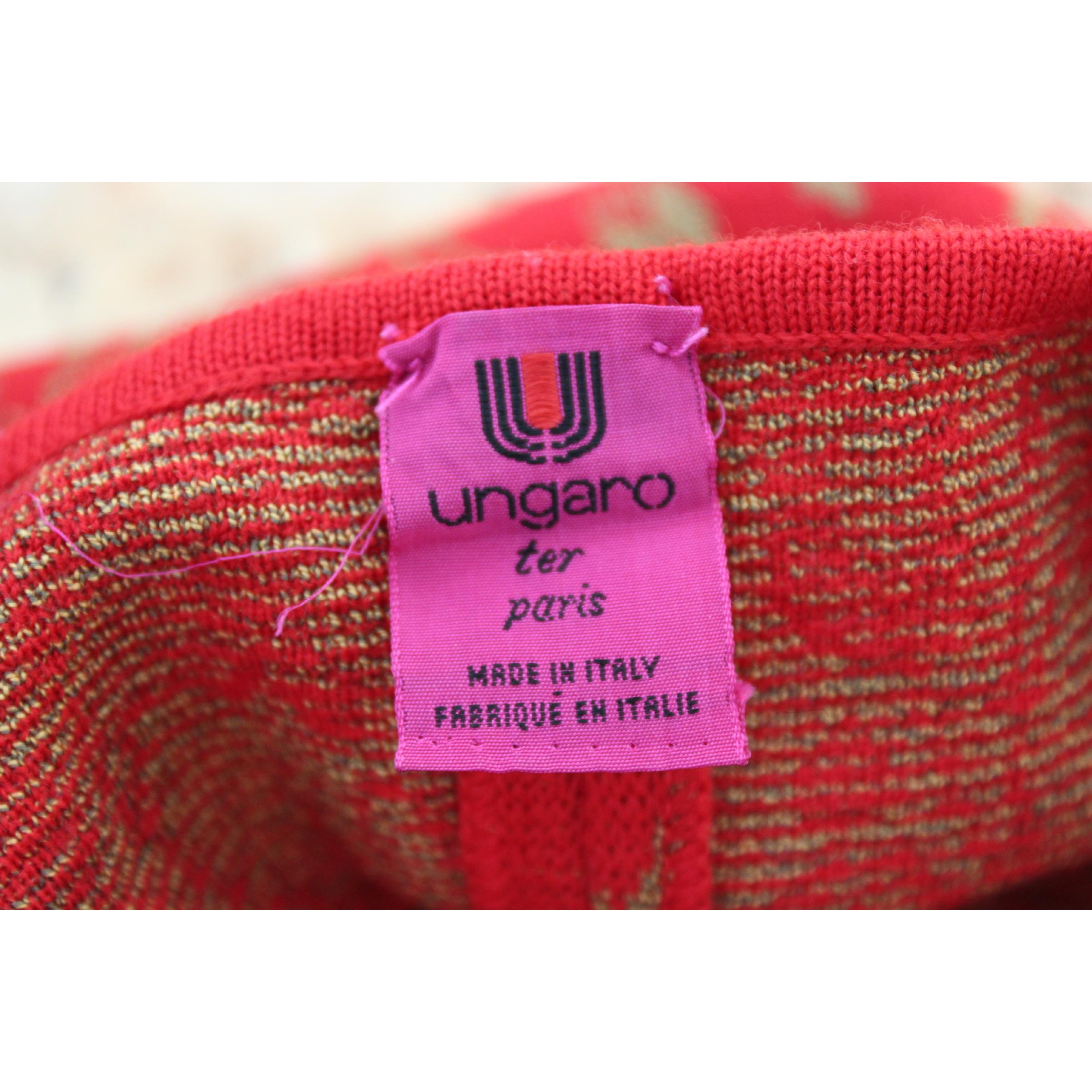 Emanuel Ungaro Sweater Jacket Wool Vintage Red, 1990s 3