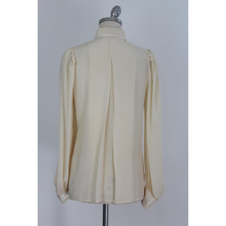 Pancaldi Shirt Silk Vintage Beige, 1990s at 1stDibs