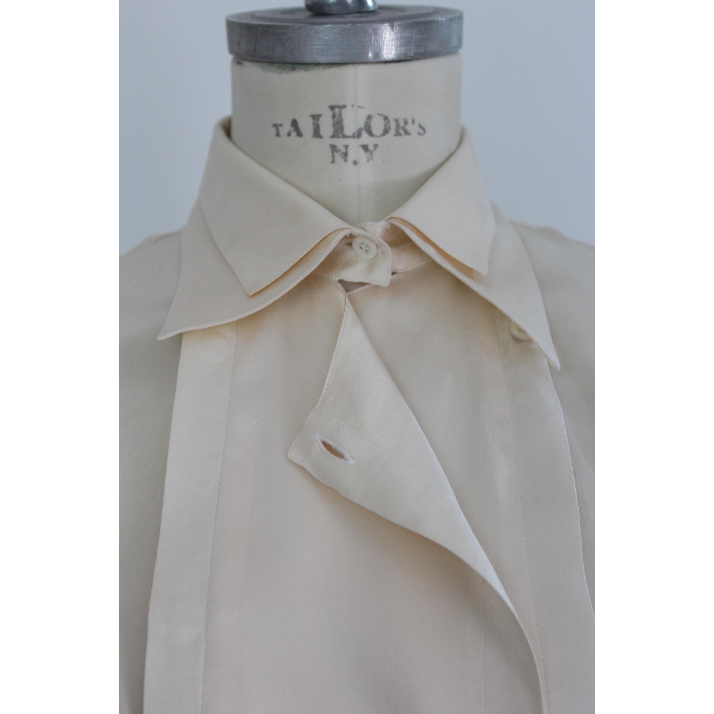 Pancaldi Shirt Silk Vintage Beige, 1990s In Excellent Condition In Brindisi, Bt
