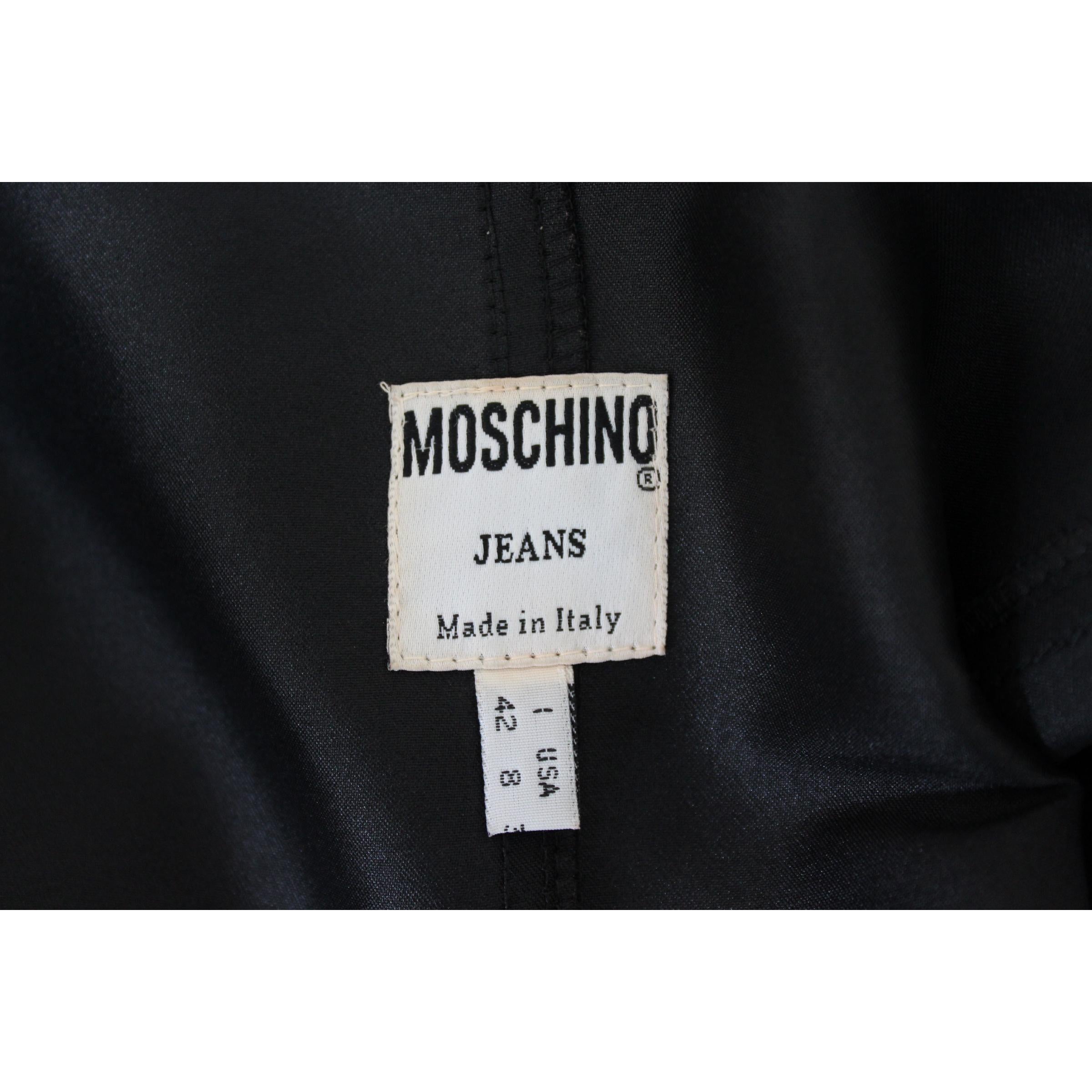 2000s Moschino Jeans Rockabilly Short Sheath Dress Black Sleeveless 2