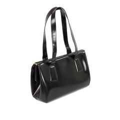 2000s Prada Doctor Bag Black Patent Leather Vintage