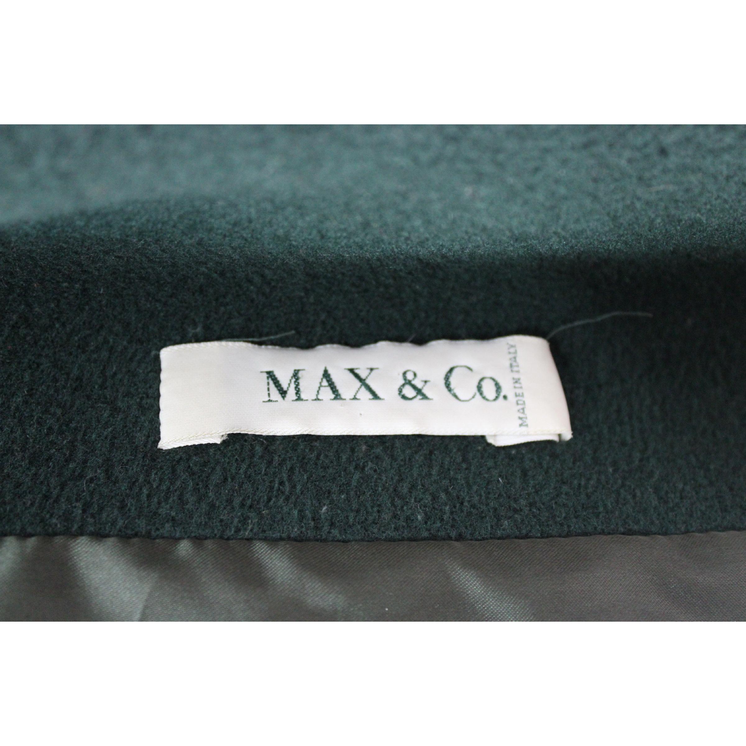 1980s Max Mara Dark Green Wool Cashmere Duffle Coat  1