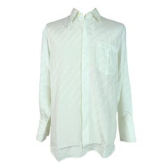 1990s Yves Saint Laurent Shirt Twin Silk Retro White