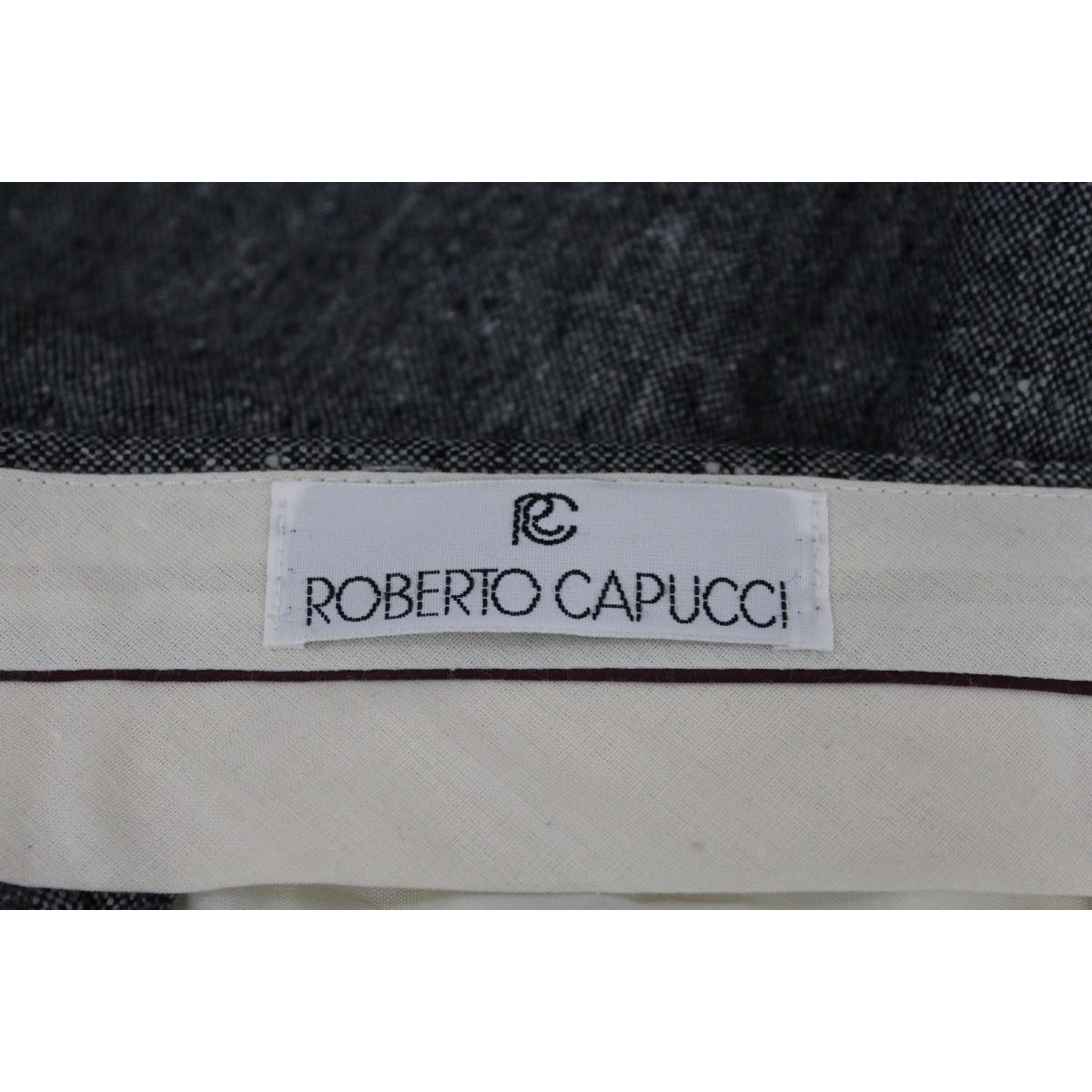 1990s Roberto Capucci Black White Wool Tweed Pants Suit 3