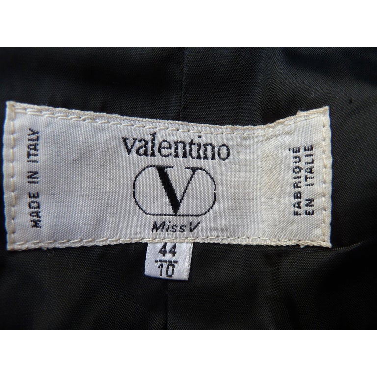 1990s Valentino Black Wool Velvet Stones Short Bolero Jacket at 1stDibs