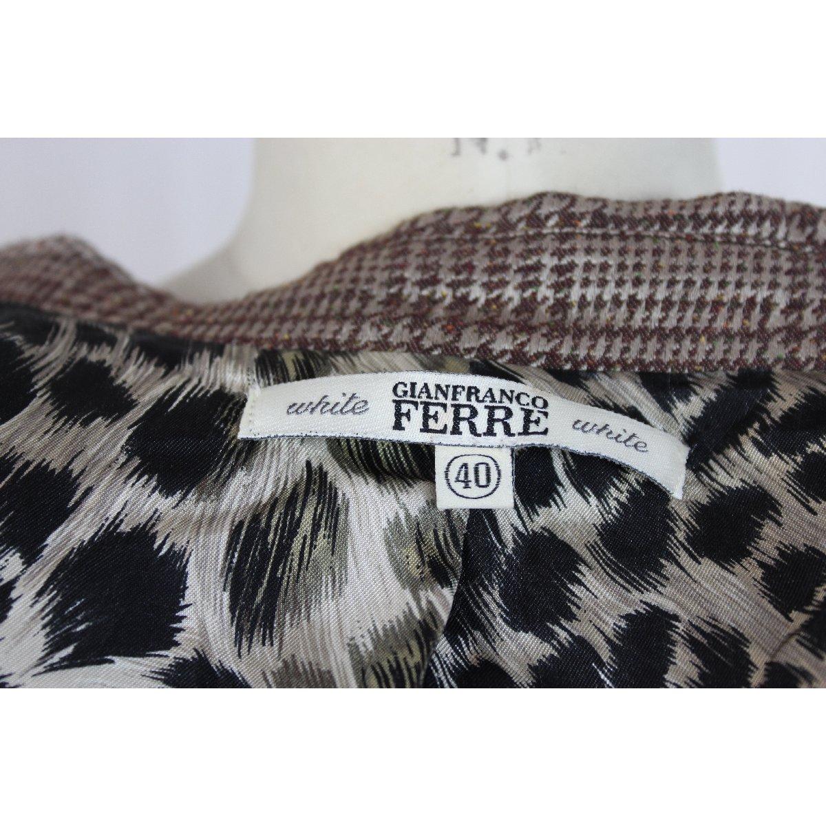 1990s Gianfranco Ferre Brown Beige Wool Silk Jacket  1