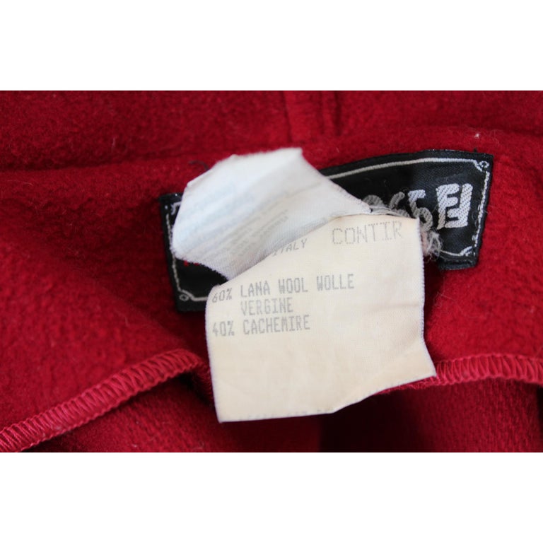 1980s Fendi 365 Red Cashmere Wool Coat Cloak Cape at 1stDibs | fendi ...