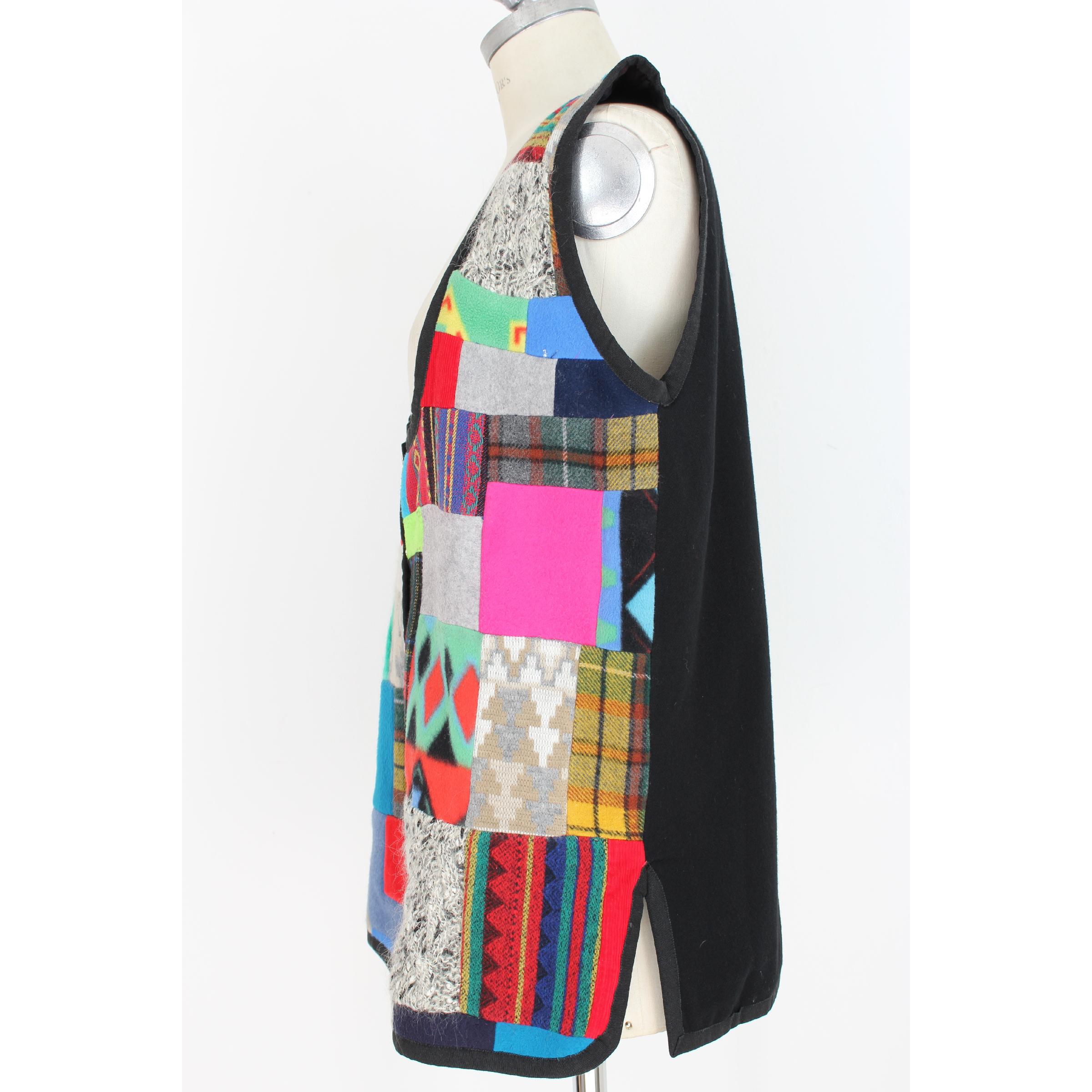 Women's 1990s Fendi Multicolor Patchwork Wool Waistcoat