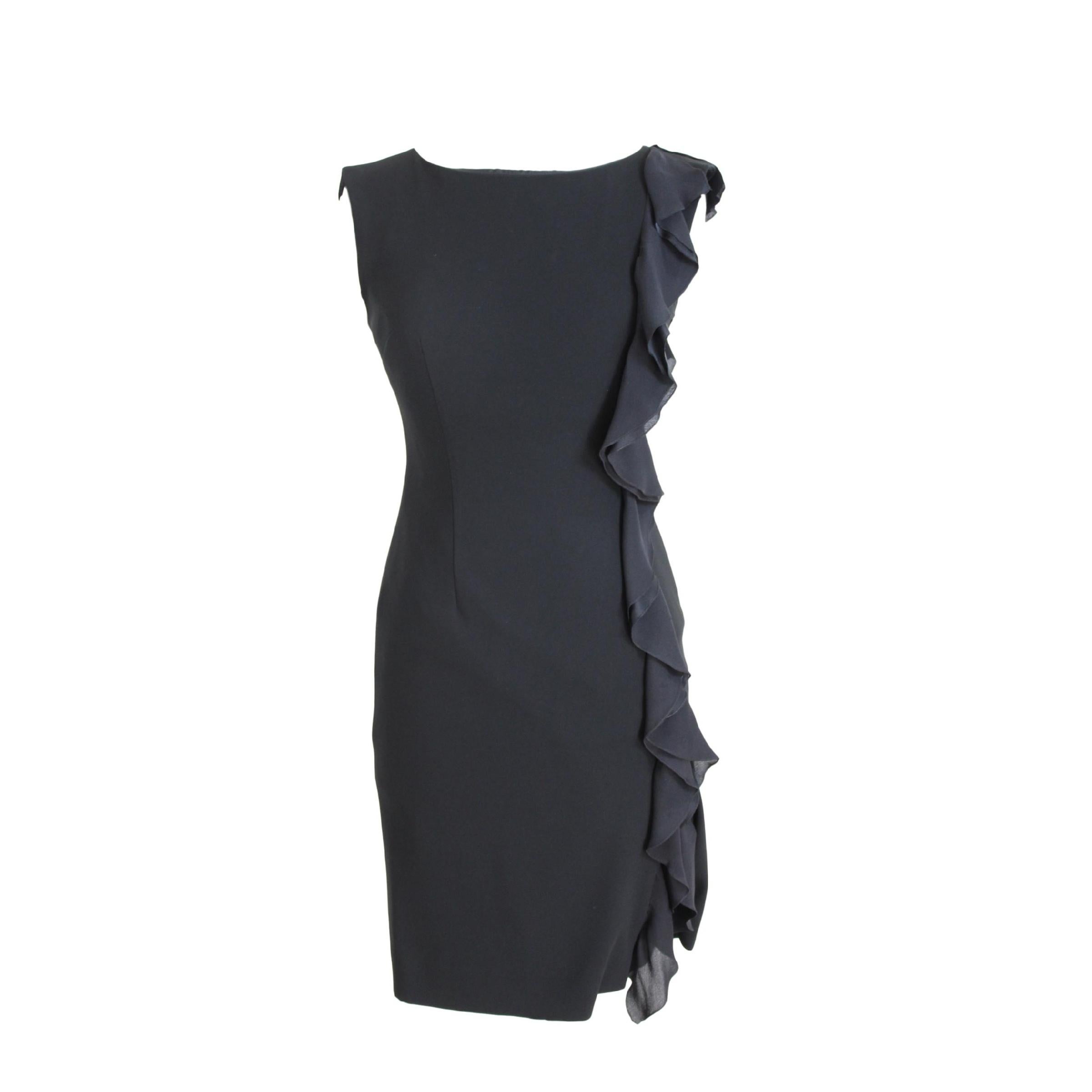 2000s Moschino Cheap And Chic Black Cocktail Sheath Dress