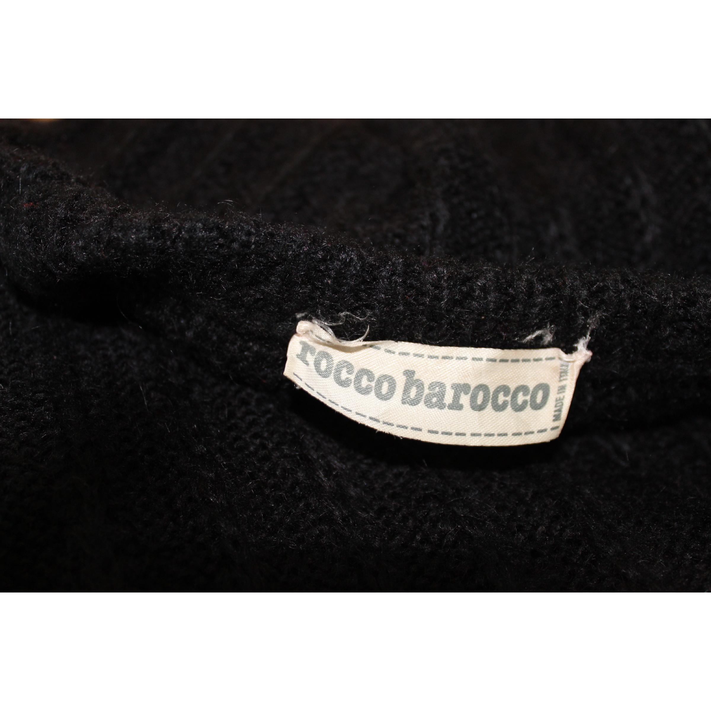 1980s Roccobarocco Black Wool Mohair Sweater  2
