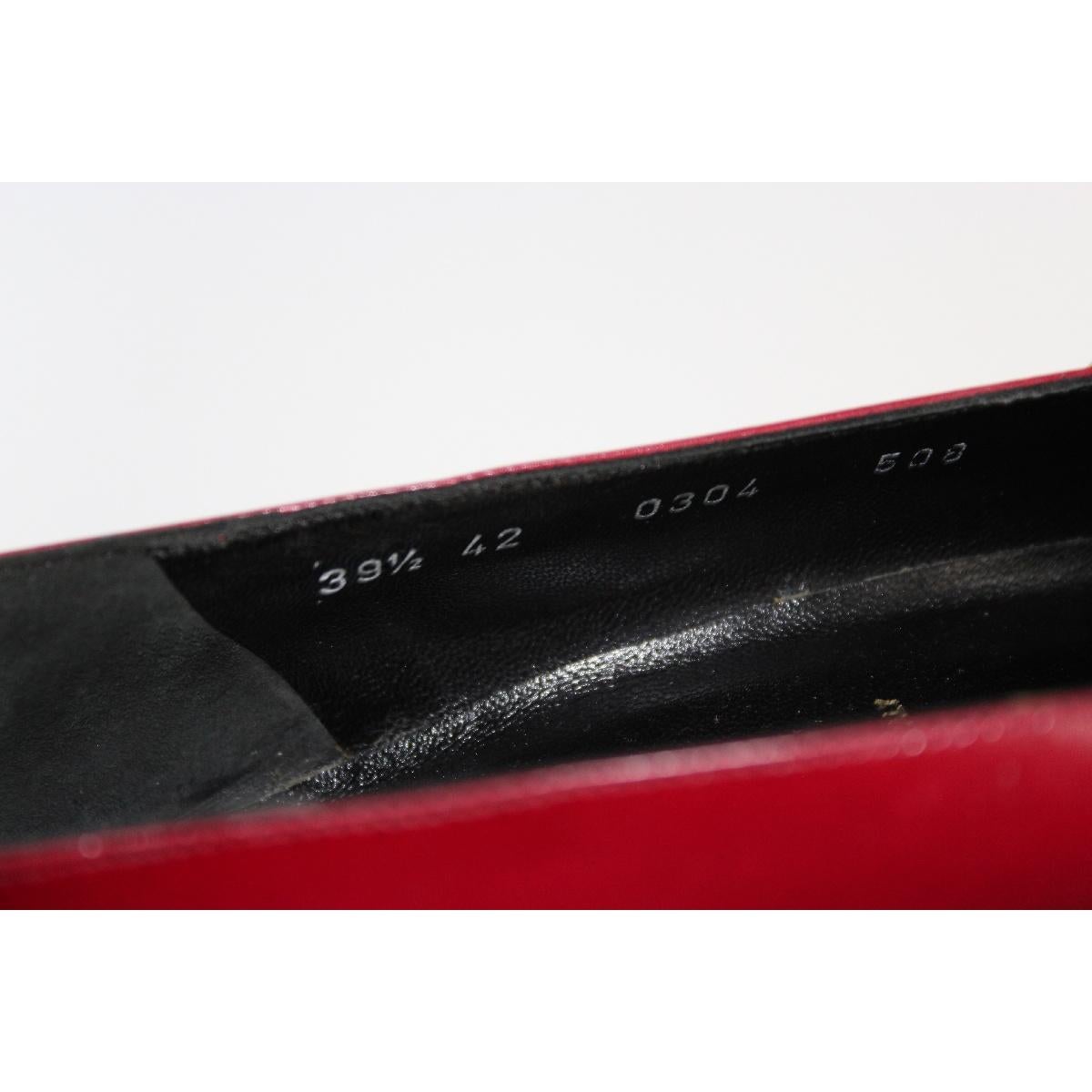 1980s Roberta Di Camerino Red Leather Pumps Heels Shoes NWT In New Condition In Brindisi, Bt