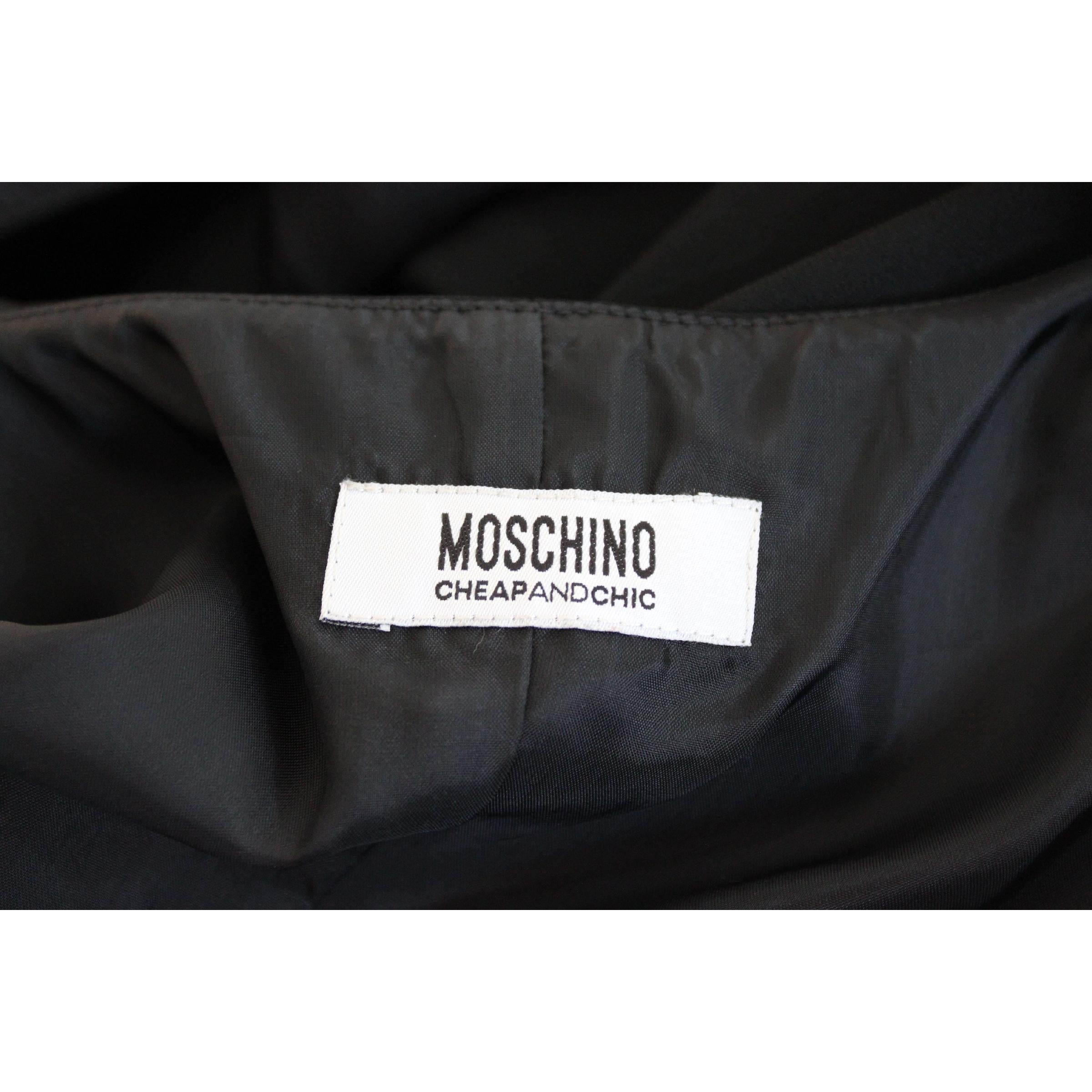 2000s Moschino Cheap And Chic Black Cocktail Sheath Dress In Excellent Condition In Brindisi, Bt
