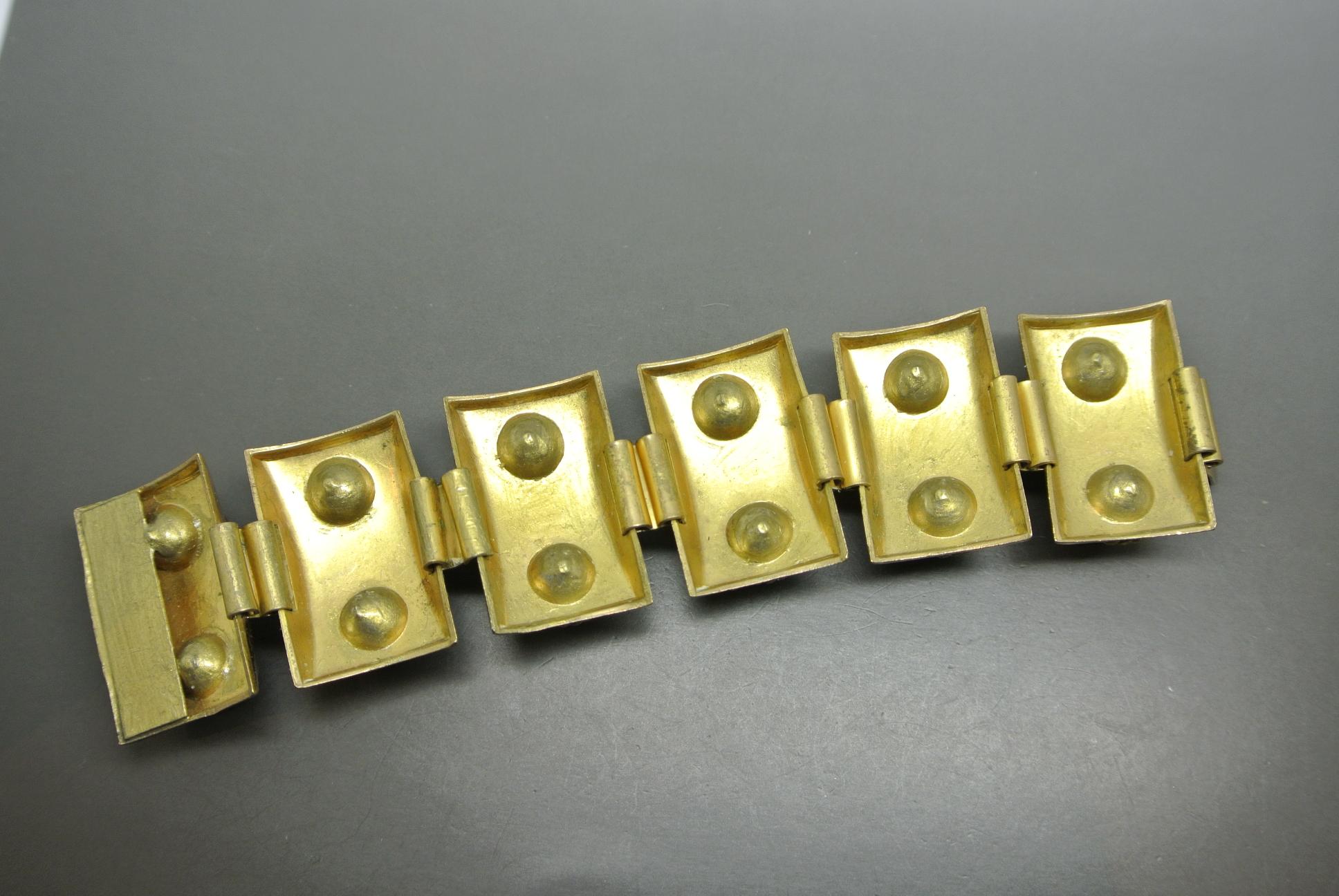 Schiaparelli by Max Boinet black glass star gold-tone bracelet für Damen oder Herren im Angebot