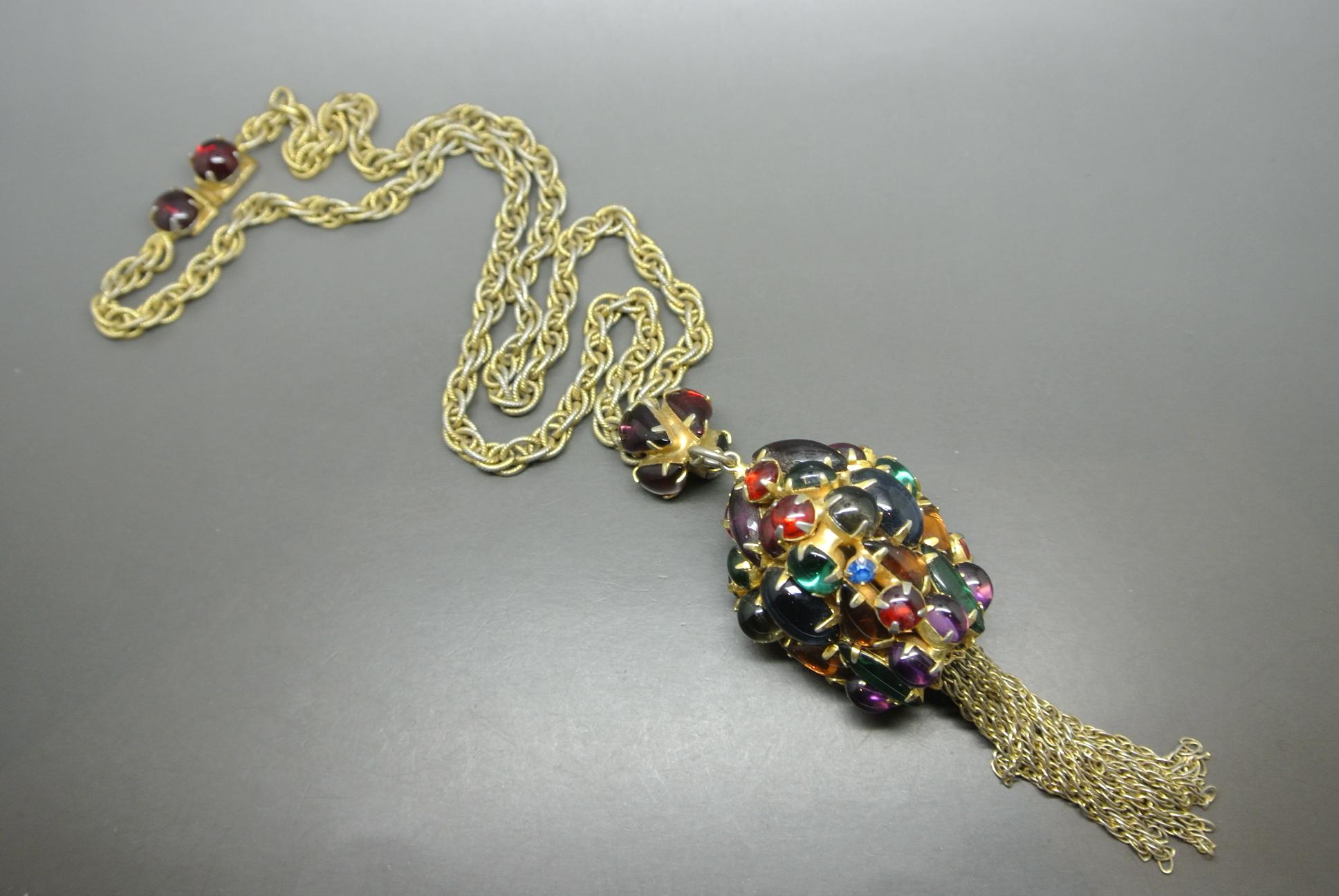 Schiaparelli Necklace
Dated 1950s
chain length-50cm
pendant length-12cm
signed 