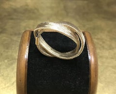 Vintage 1970s Woven 14k Gold Wedding Band or Unique Fashion Ring Christmas Gift
