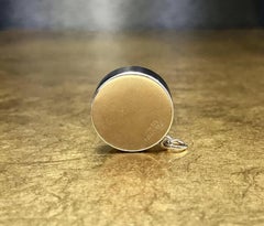 Mid Century Vintage 1940s Silver Gambling Casino Roulette Wheel Charm Necklace