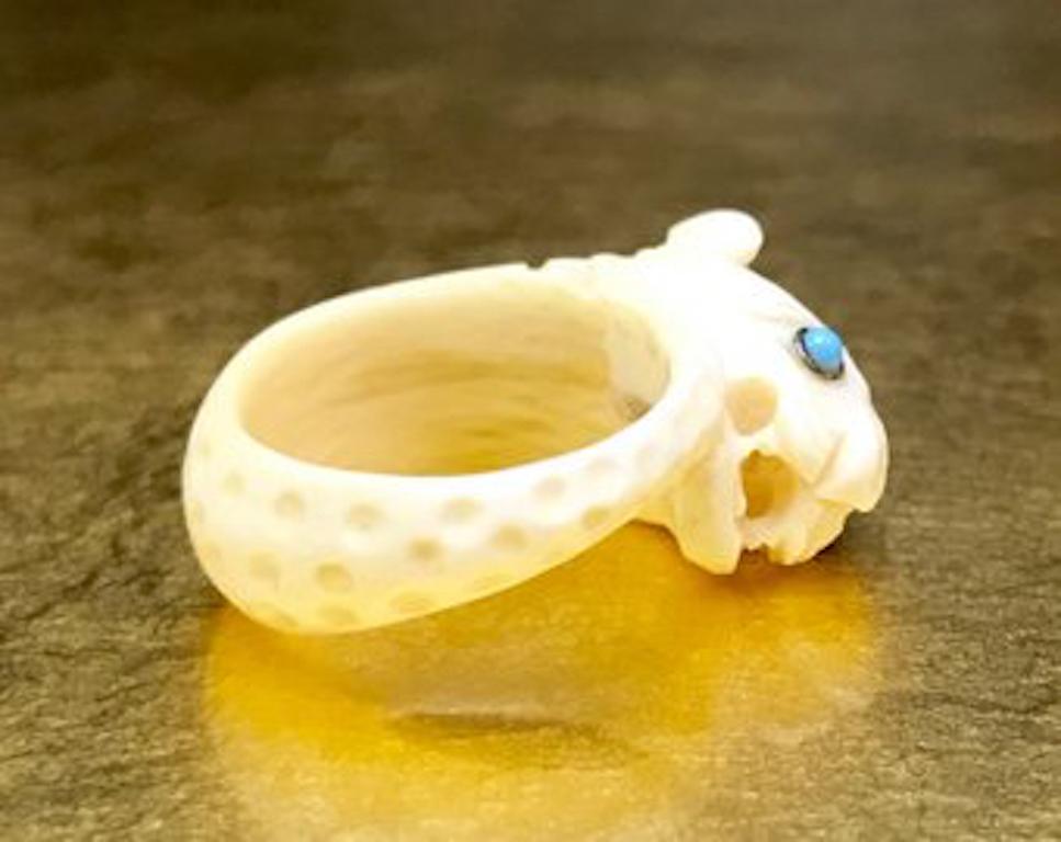 carved bone ring