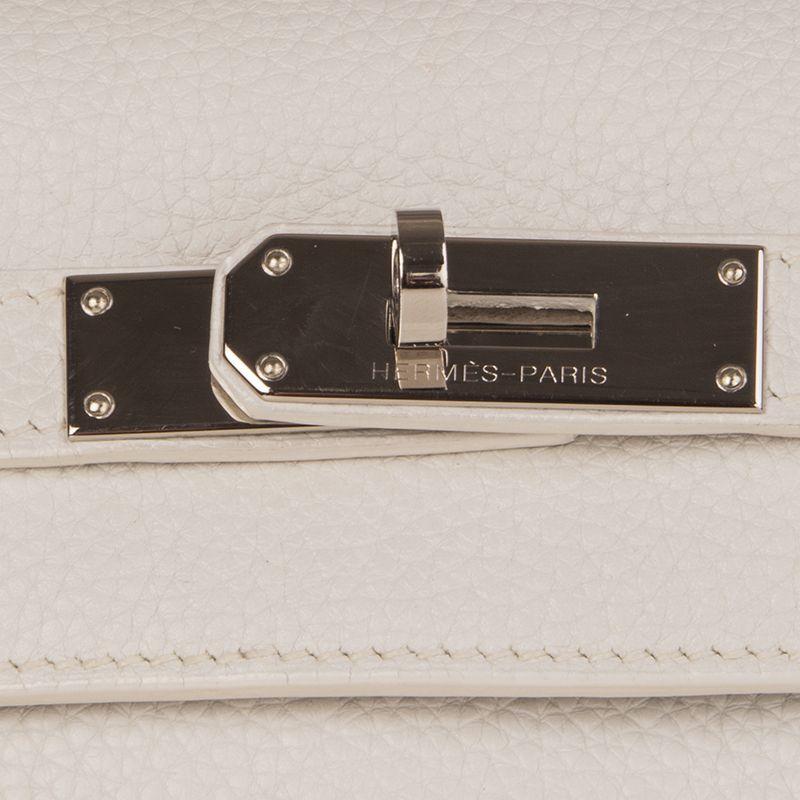 HERMES white Togo KELLY II 32 RETOURNER Bag 1