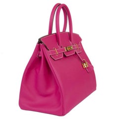 HERMES Rose Tyrien pink Epsom CANDY BIRKIN 35 Bag