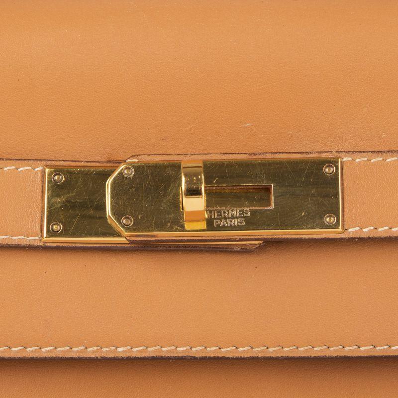 Women's HERMES Naturel Box leather & Gold KELLY I 32 RETOURNER Bag