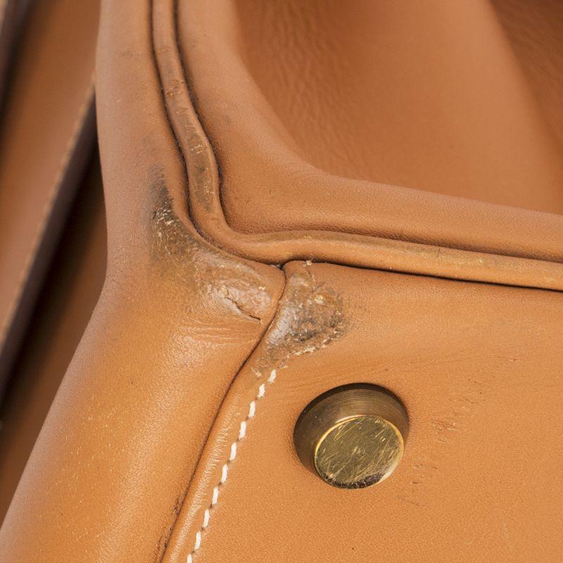 HERMES Naturel Box leather & Gold KELLY I 32 RETOURNER Bag 5