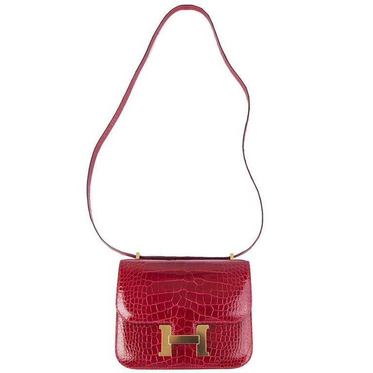 Hermès Constance Micro Rouge H Alligator Bag For Sale at 1stDibs  hermes  micro constance, hermes constance micro, micro constance hermes