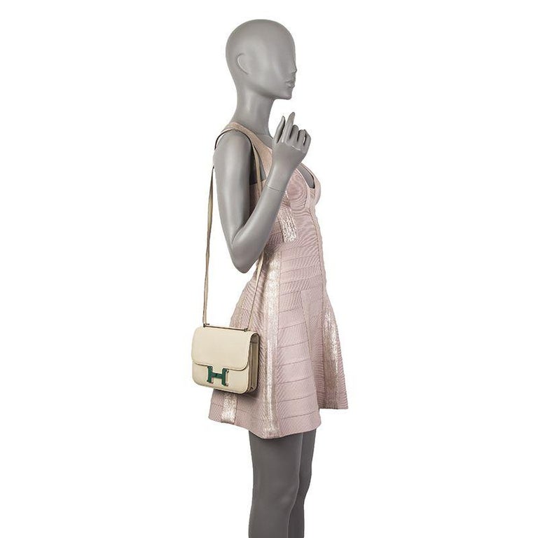 Hermès Constance 18 Mini Shoulder Bag Biscuit Swift Beige Leather Palladium  Phw