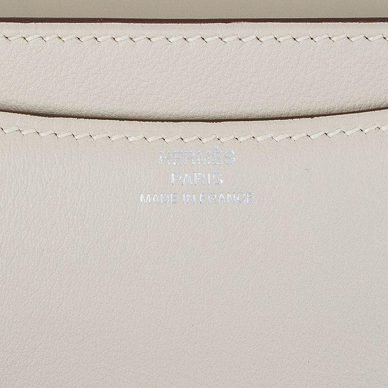 Beige HERMES Parchemin off-white Swift leather CONSTANCE 18 Shoulder Bag