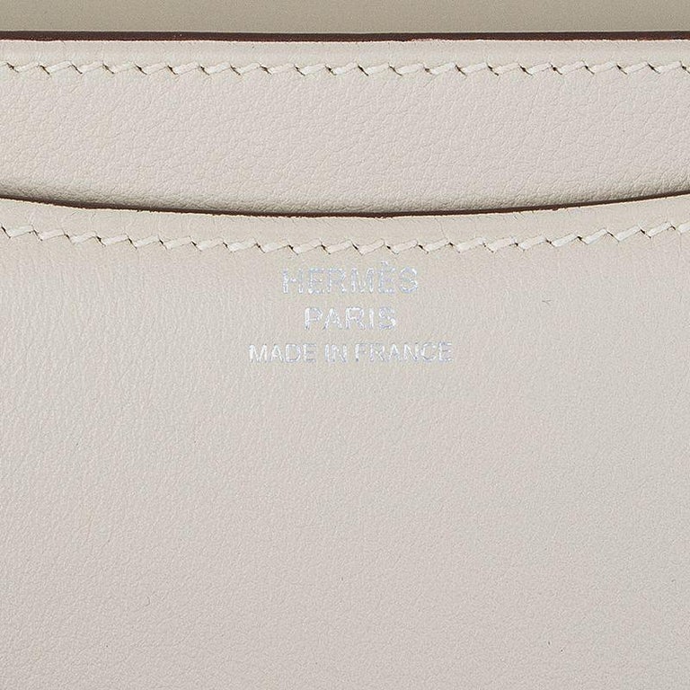 HERMES Parchemin off-white Swift leather CONSTANCE 18 Shoulder Bag at ...