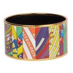 HERMES multicolor enamel XL ASTROLOGIE NOUVELLE Bangle Bracelet