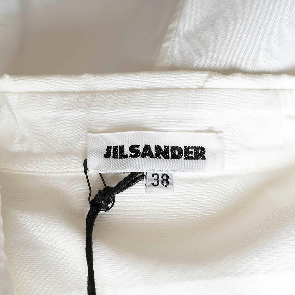 JIL SANDER Weißes SLEEVELESS Hemd aus Baumwolle mit Knopfleiste 38 M im Angebot 1
