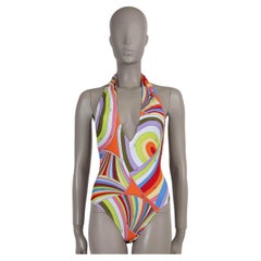 EMILIO PUCCI multicolor2022 IRIDE PLUNGING NECK One Piece Swimsuit XS