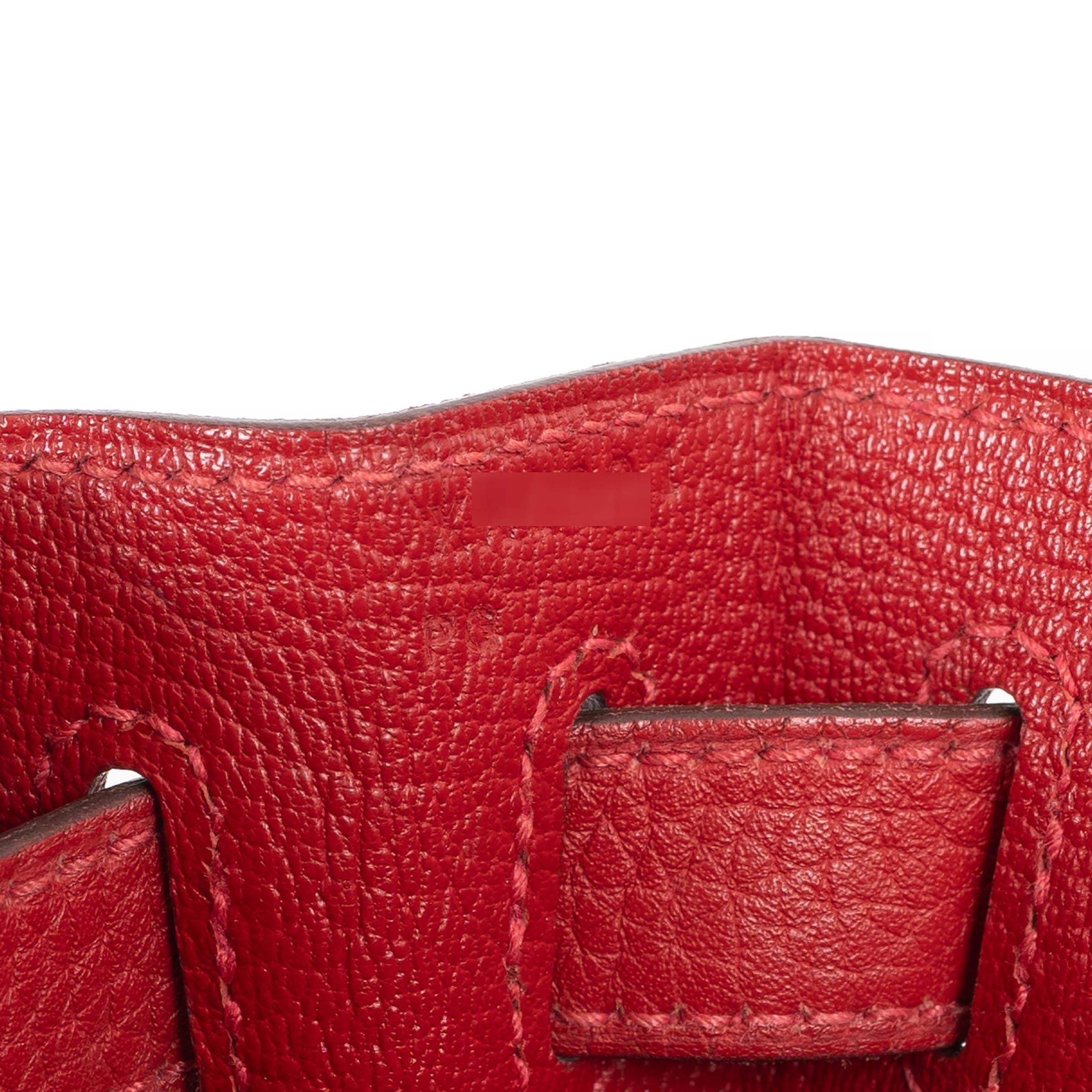 HERMES Casaque rosso Clemence pelle KELLY 28 RETOURNE Borsa Ghw in vendita 3